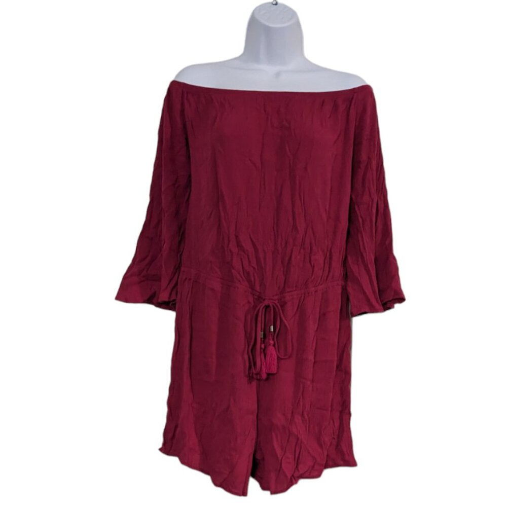 Convertible Shoulder Romper Swim Cover-Up - size XL